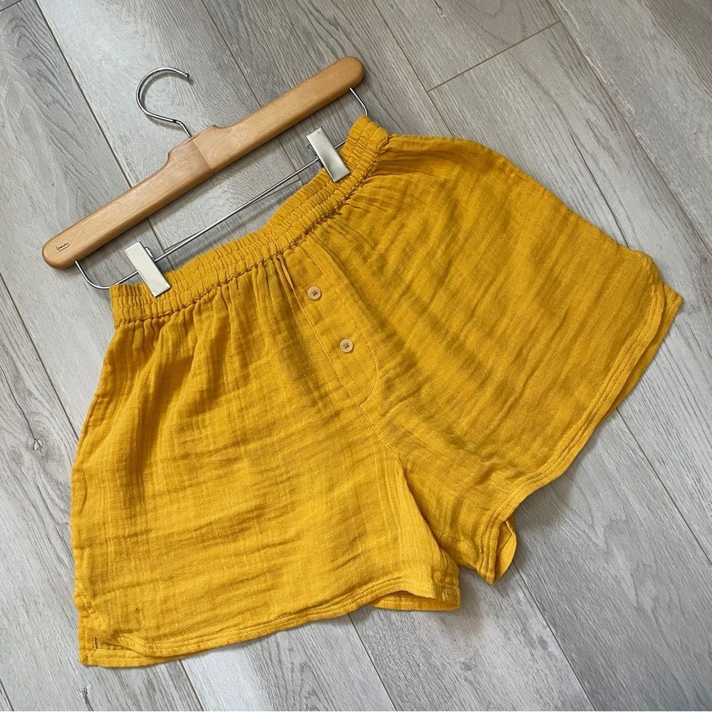 Urban Outfitters Shorts gauze boxer womens Yellow (xsmall) loungewear beach